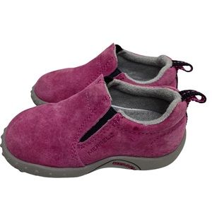 ⭐SUPER SALE ⭐ MERRELL KIDS Jungle Moc Size 6 Baby/Toddler PInk Suede Shoes